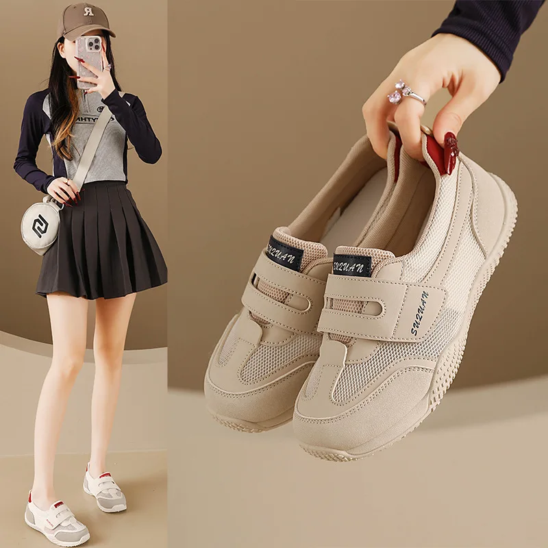

2026 Women's Summer White Shoes Korean Style Breathable Casual Sports Versatile Running Footwear