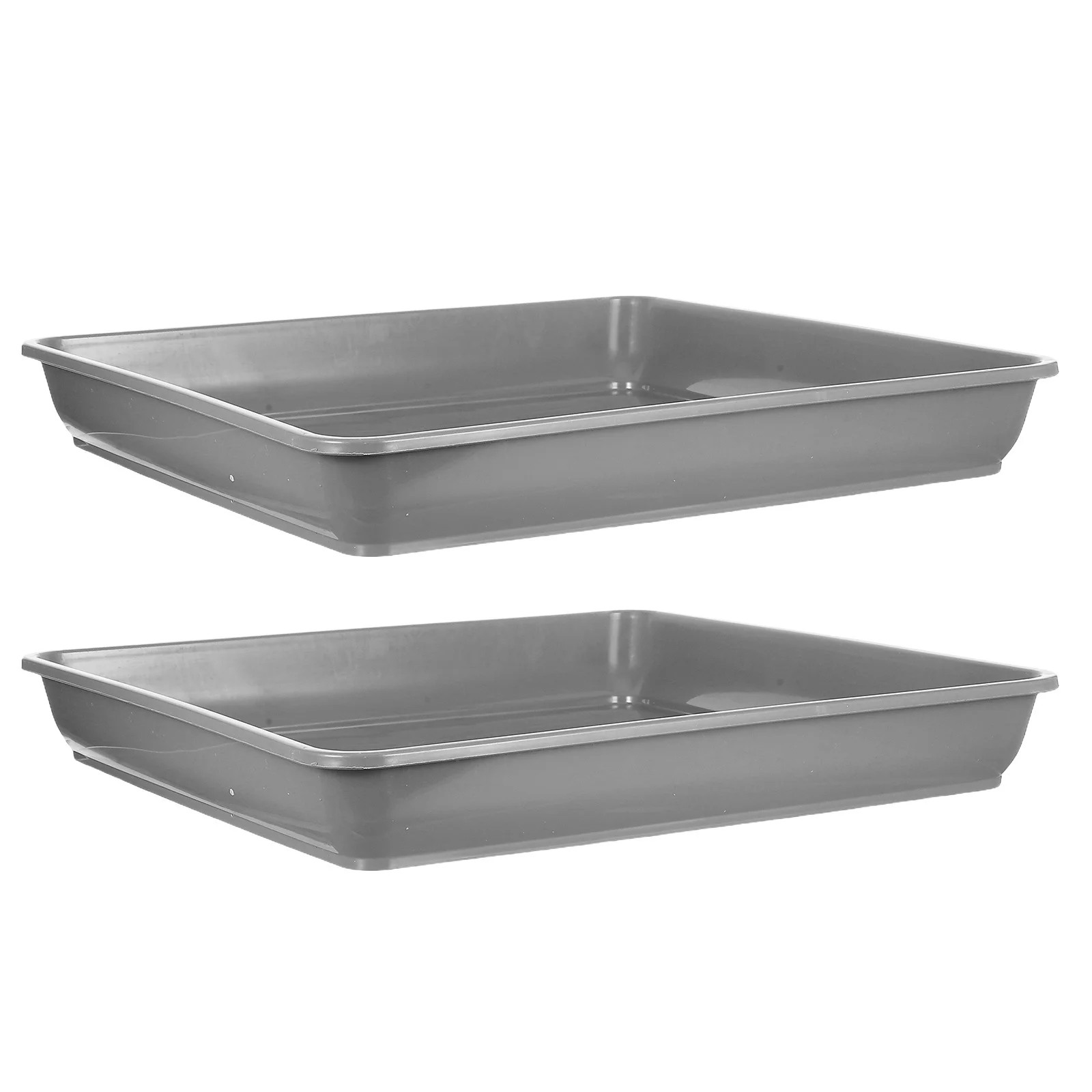 

2Pcs Square Plant Tray Large Water Catchment Base Thickened Durable Plastic Planter Drip Saucer Indoor Outdoor Bonsai Tree