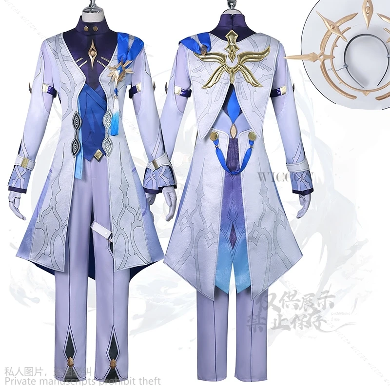 Honkai Star Rail Cosplay Costume pour hommes, uniforme de carnaval, perruque, anime, Halloween, jeu Rick Outfit, boucle d'oreille, vêtements thermiques, dimanche