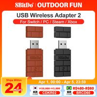 8BitDo USB Wireless Bluetooth Adapter 2 for Nintendo Switch PS3 PS5 Xbox JoyCon Controller Windows Mac Raspberry Pi