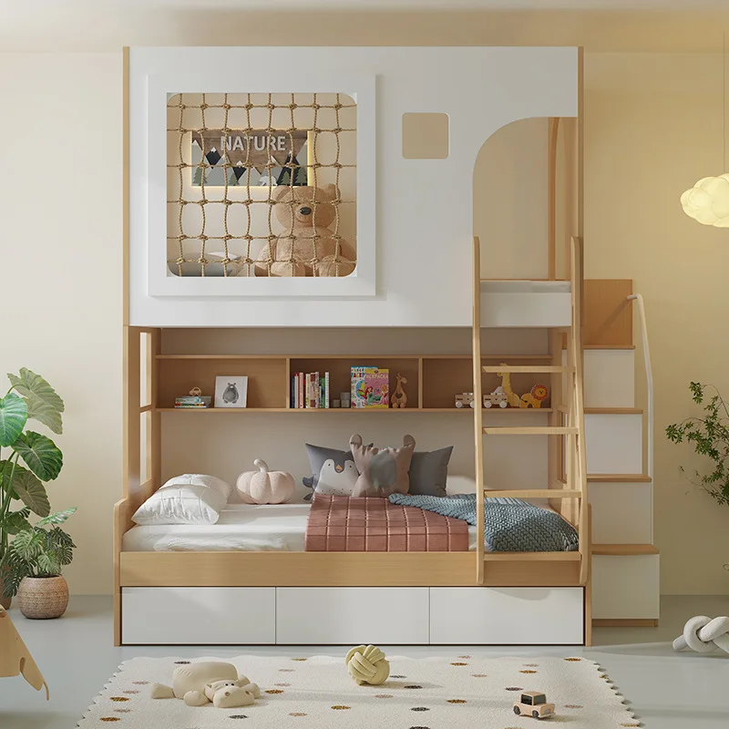 Children's bed Small apartment upper and lower beds High and low multi-functional combination bunk beds