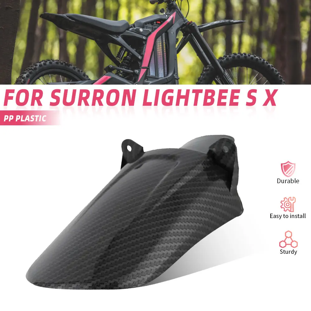 De Fibra De Carbono Para-lamas Da Roda Traseira, Para-lamas De Imitação Para Sur-Ron Surron S X, Off-Road, Elétrico, Cross-Country Bike