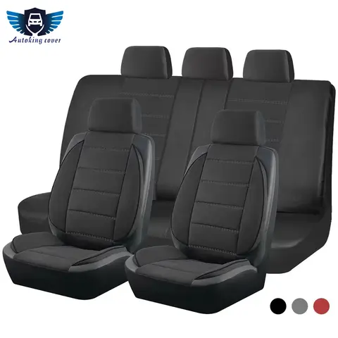 AUTO PLUS Universal Car Seat Covers Side Stereo Modeling Leather Fluff Car Seat Covers Fit For Most Car Accessories Interior