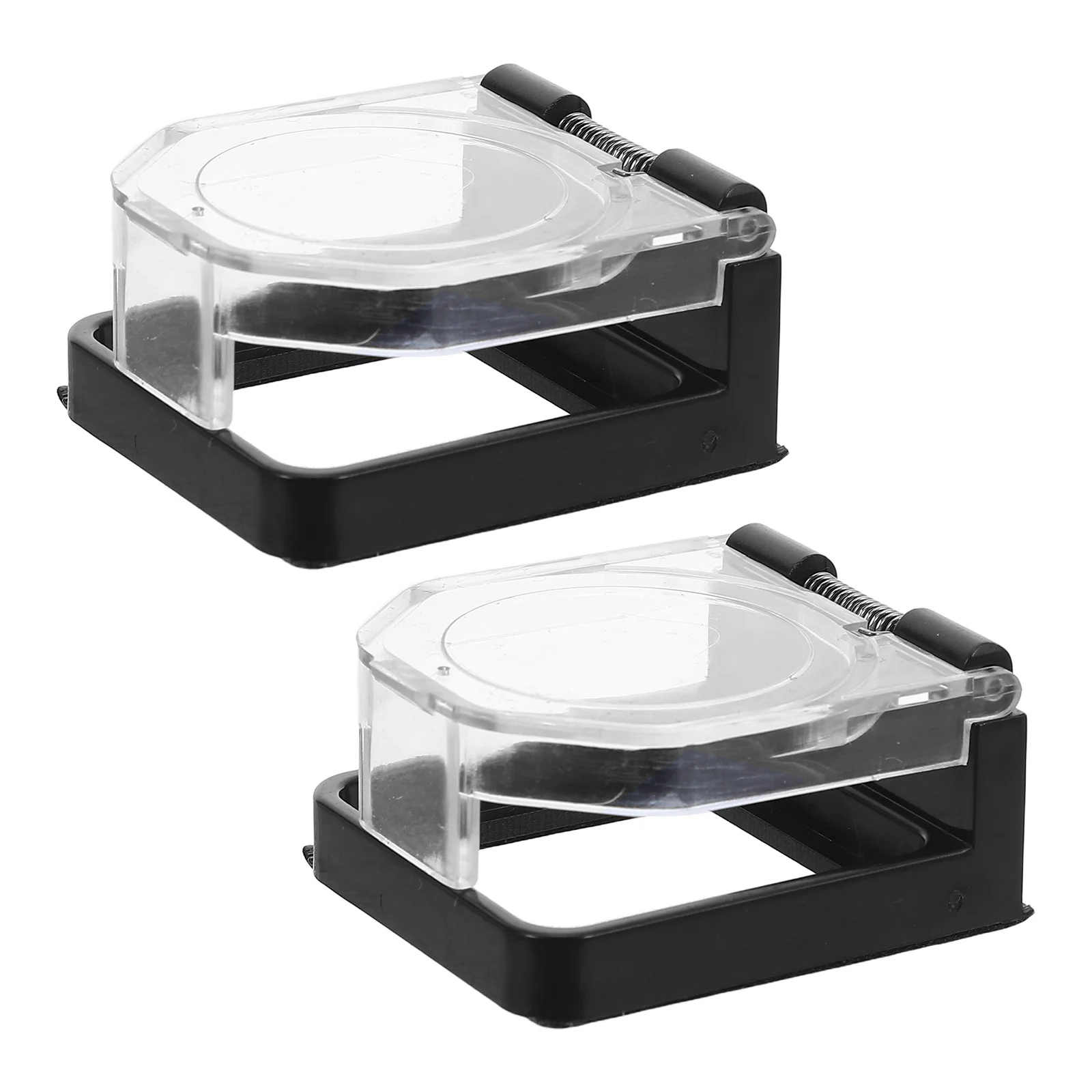 

2pcs Protective 38X34Mm Transparent Wear-Resistant For Pc Power Switch Safety Guard Push Button Cover Plate Switch Button Cover