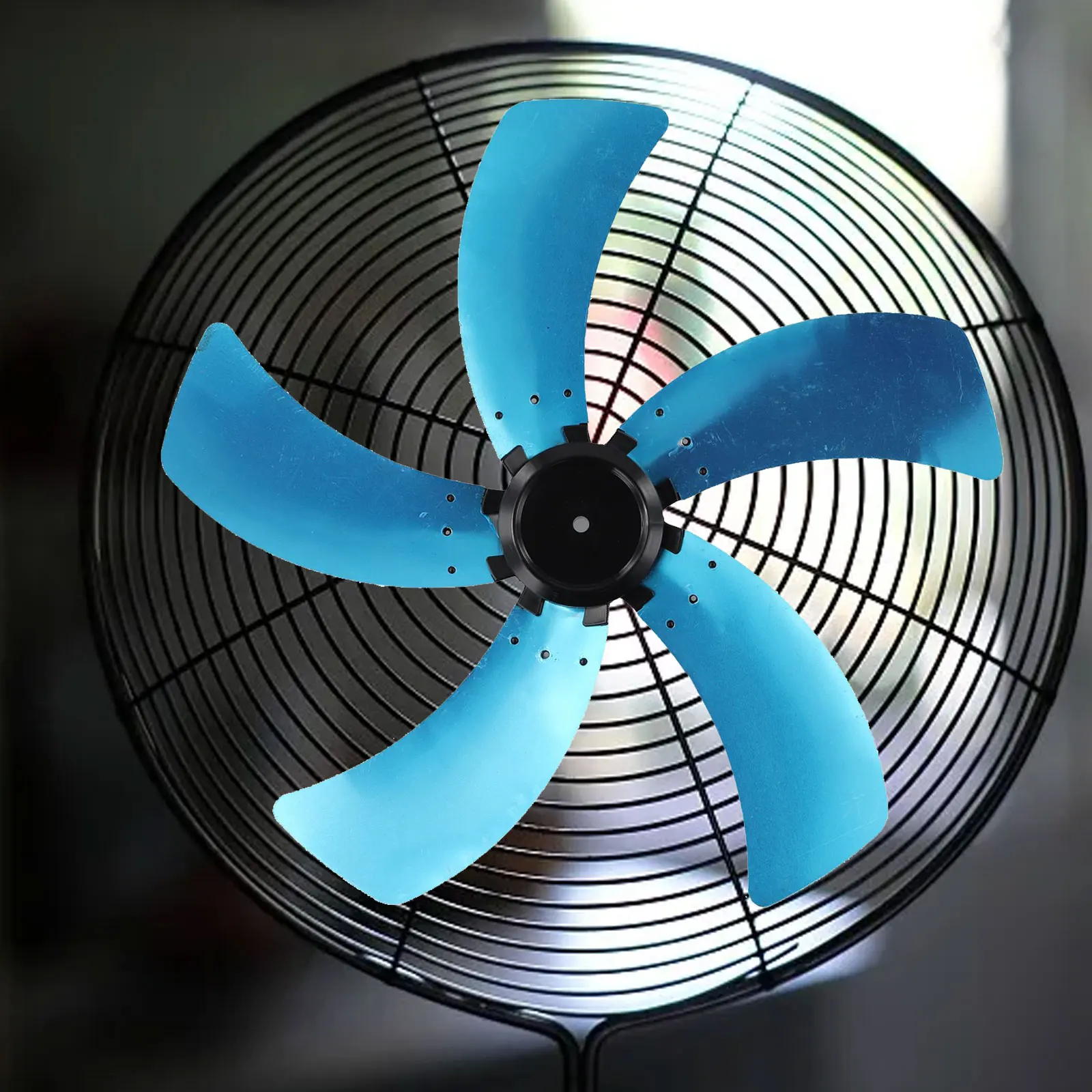 18 Inch Fan Blade Household Aluminum 5-blade Electric Fan Blade With Nut Cover Base High Temperature Resistance Low Noise
