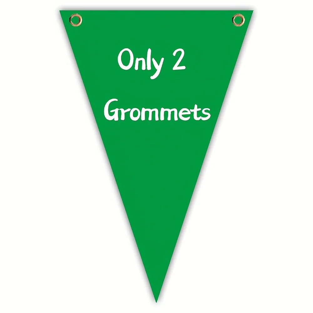 Custom Triangular Flag Banner - Single Sided Durable Polyester with Metal Grommets, Any Color Any Design