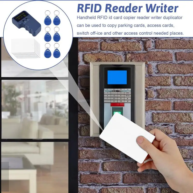 RFID Copier Duplicator ID Handheld Card Copier Card Duplicator 125KHz Portable ID Scanners Home Appliances With 6Writable Tags