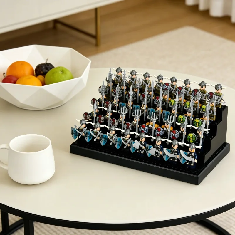Mini doll display box, with 5 steps, compatible with main brand building figures, building doll storage box, large capacity view 2