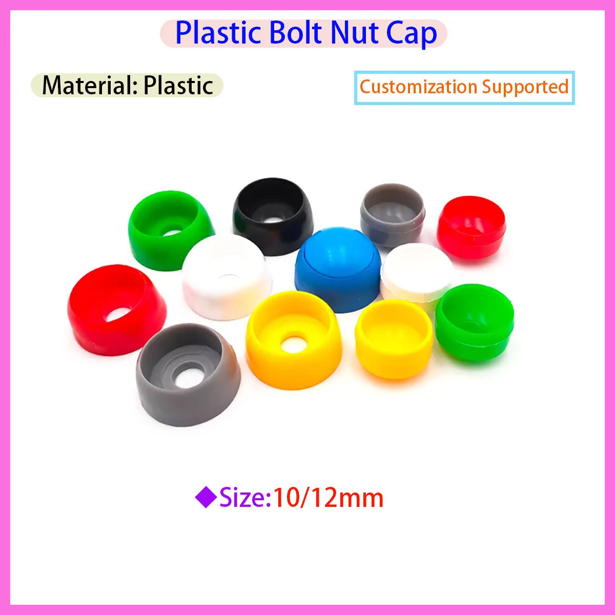 Anti-scratch Plastic Bolt Nut Protective Sleeve, Safety Protection Cap for Children Amusement Park Facilities