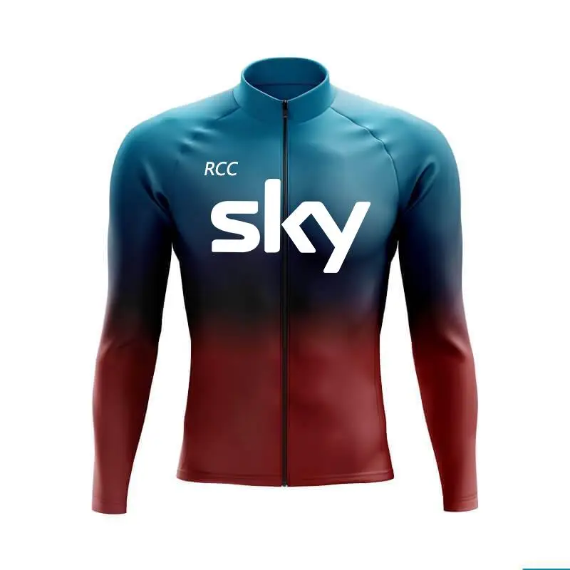 2024 rcc sky Tops Cycling Jersey Long Sleeve MTB Bicycle Clothing Bike Sportswear Sport Clothes Spring / Autumn Outdoor Shirt