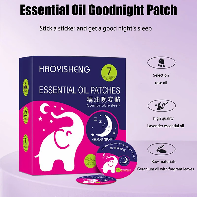 7Pcs Sleep Patch Improve Insomnia Relieve Anxiety Decompression Headache Neurasthenia Soothing Sticker Body Relax Plaster