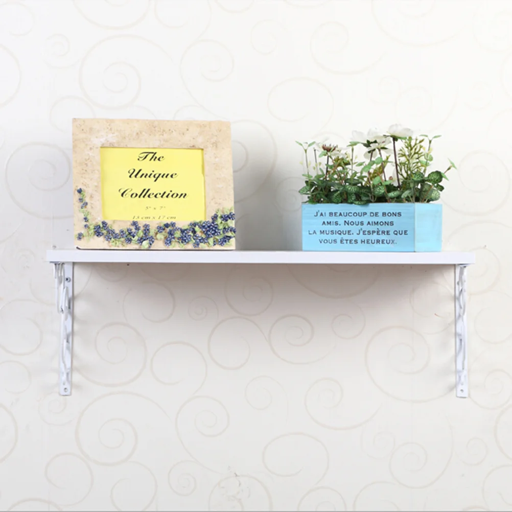 

Set Top Box Tripod Corner Shelf White Decorative Brackets for Shelves Wall Book Bookshelf Mounted