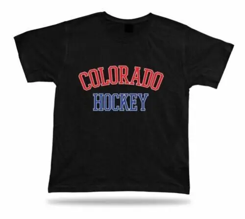 

Colorado Hockey Camiseta Rojo Azul Blanco Denver Co Ee.uu. Ice Apparel Invierno