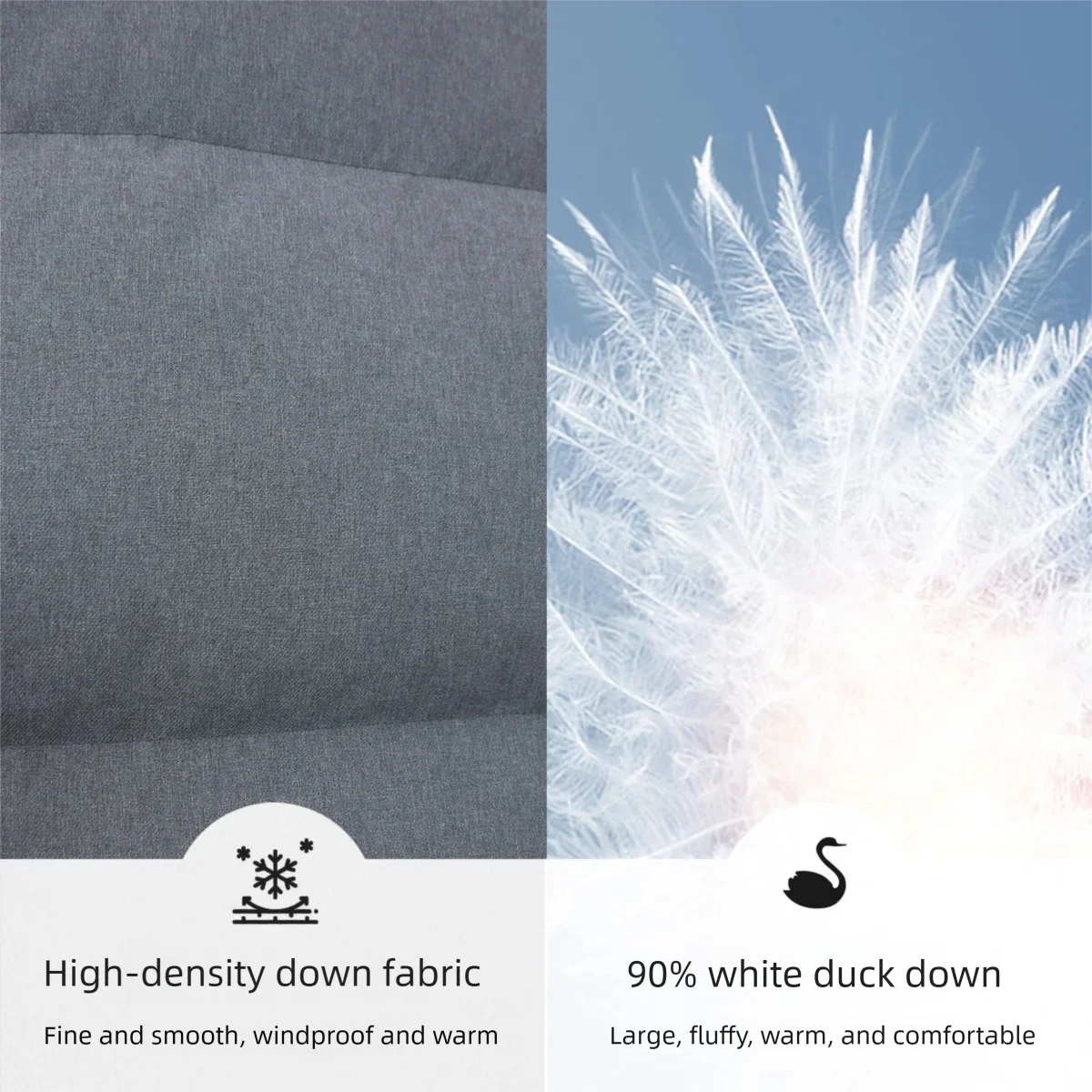 SENTUBILA Women's Down Jacket 2025 Winter Stand Collar Short Down Coats Double-Zipper Pockets Outerwear Female Clothes W54YC2653