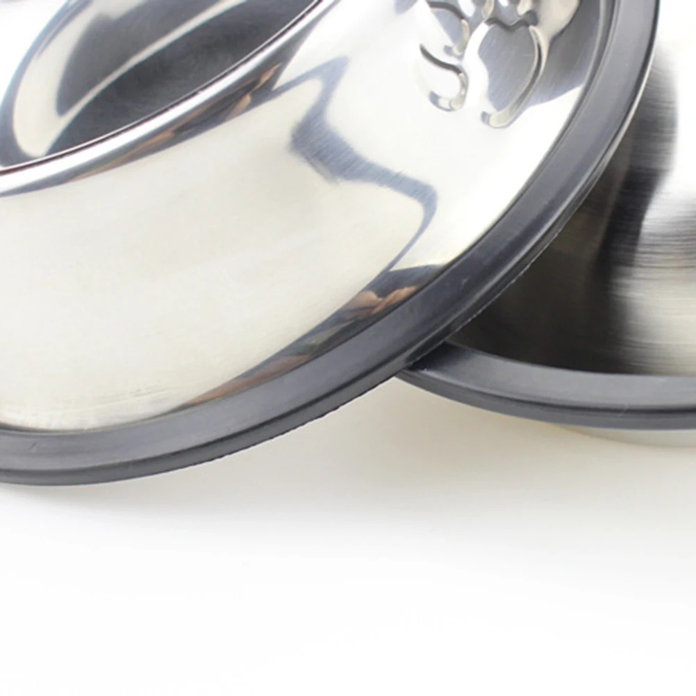 

Stainless Steel Pet Bowls Durable Small Medium Size Dog Food Accessories Supplies Non Slip Base For Puppies Cats Kittens