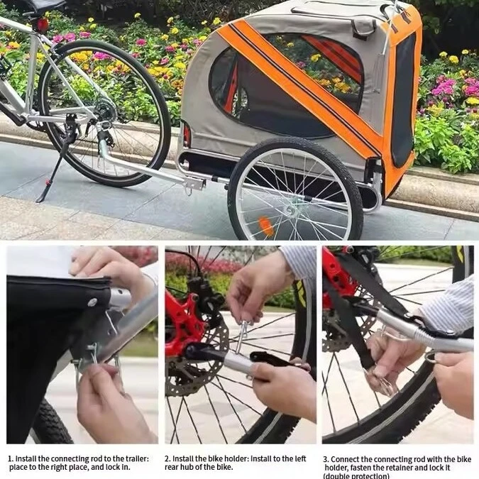 Bicycle Rear Hanging Trailer Outdoor Parent-Child Hiking Push Cart Pet Cat Dog Trailer Bucket Cycling Equipment