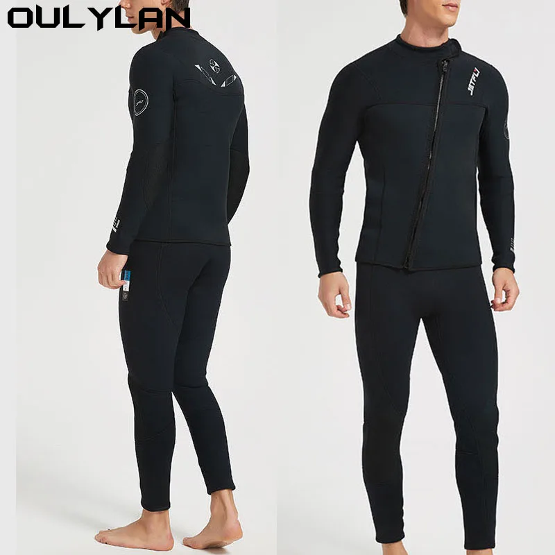 

OULYLAN 3MM Wetsuit Neoprene Underwater Keep Warm Diving Suit Kitesurf Surf Surfing Spearfishing Jacket Pants Clothes WetSuit