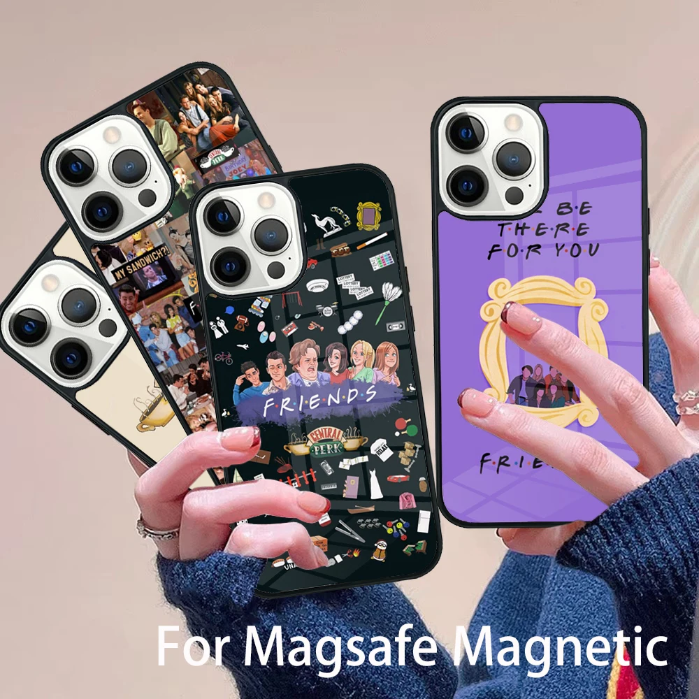 

Central Perk Coffee Friends Phone Case Magesafe Magnetic Wireless Charge Cover For IPhone 16 11 12 13 14 15 Pro Max Plus Mini