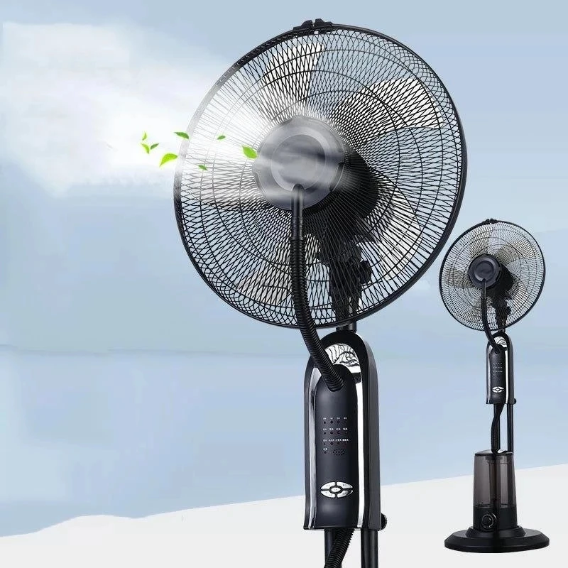 Ventilateur de Brouillard d'Eau Électrique de 16 Pouces, 220V, 75W, avec 3,2 L d'Eau Précieuse, Synchronisation de 7.5H, 5 Mètres, Télécommande