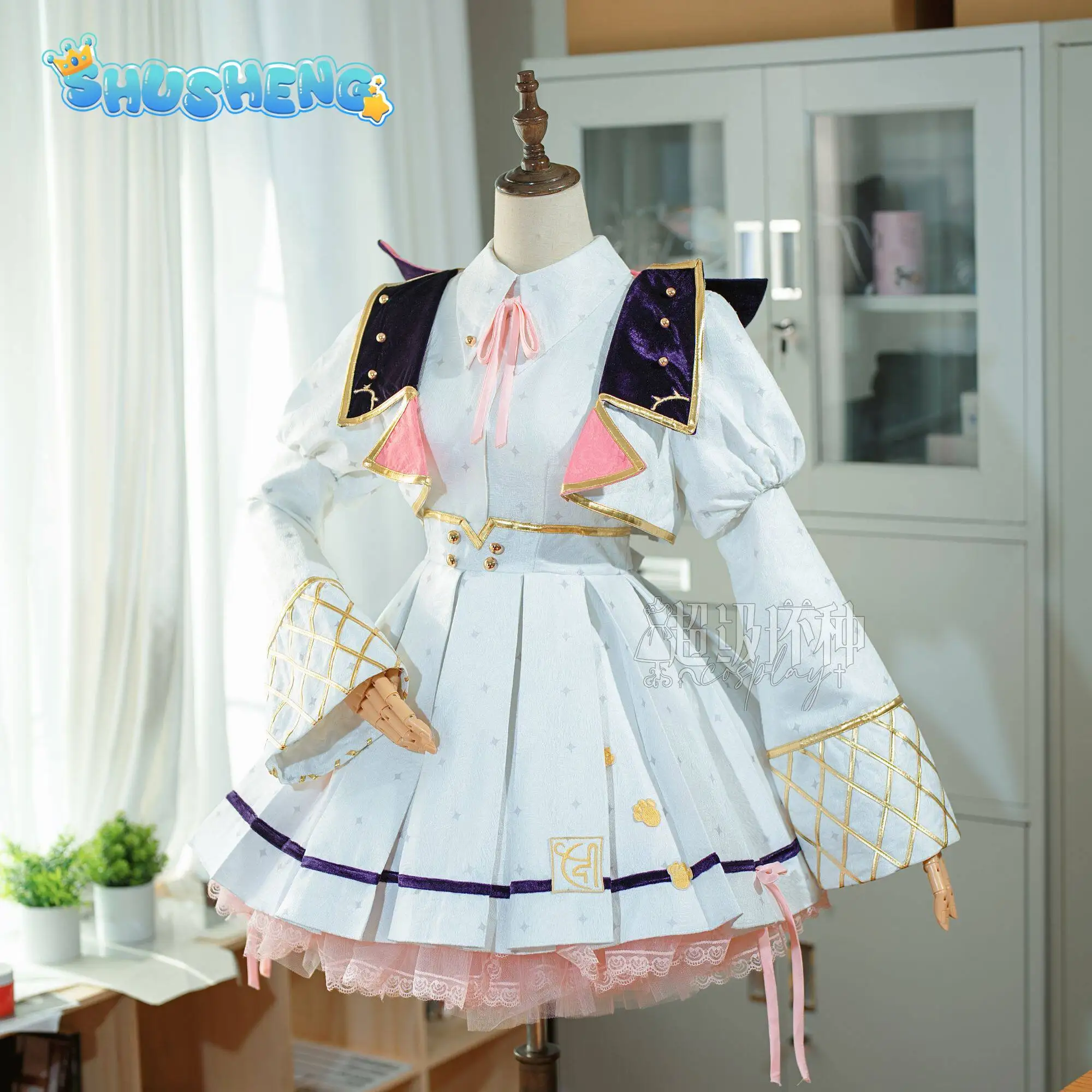 Nanami ChiaKi Anime Danganronpa Cosplay Costume Girl Sweet Lolita Dress Headwear Tie Coat Socks Halloween Party Full Set Suit view 4