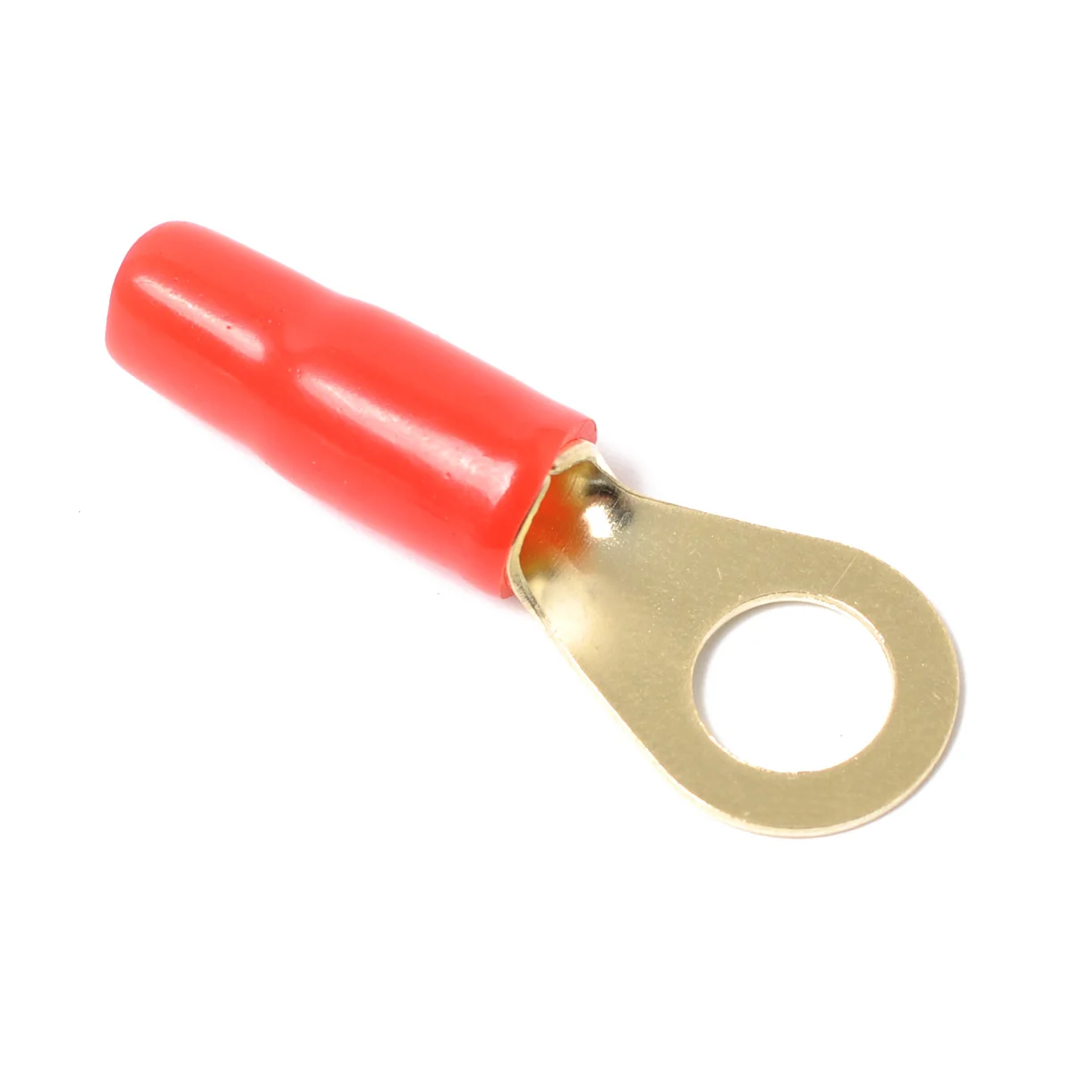 5 pares de terminais de crimpagem de garfo banhado a cobre 8 conectores vermelhos de calibre conectores de crimpagem de cabo de fio de alto-falante