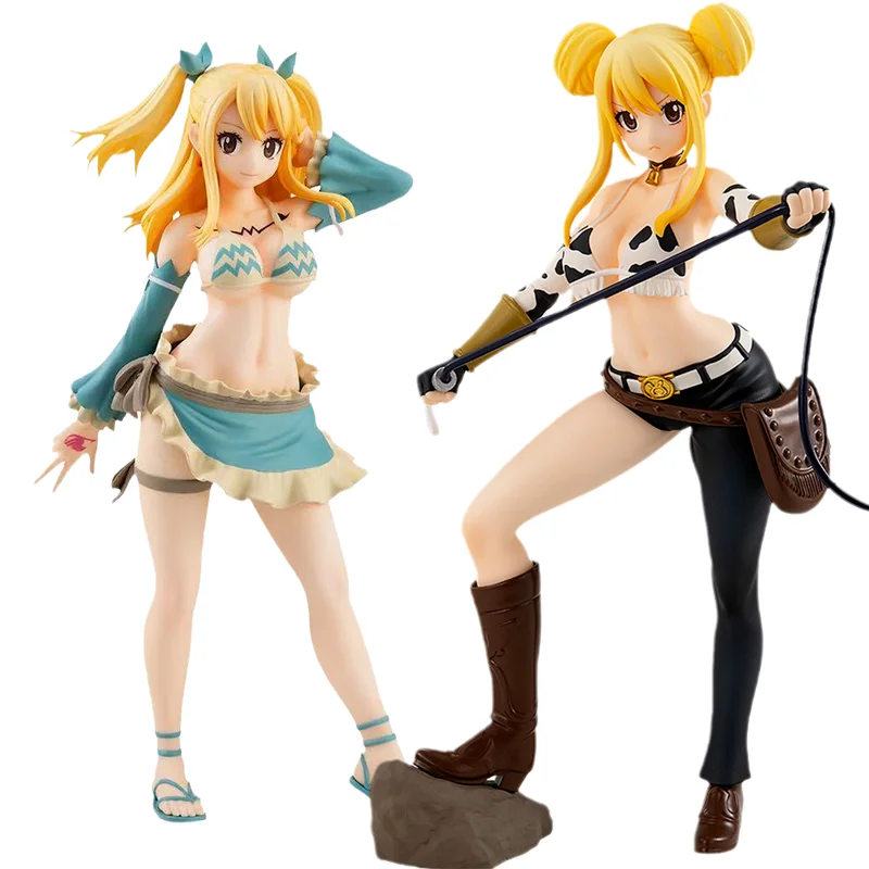 

17cm Original Anime Figure FAIRY TAIL Lucy Heartfilia Action Figure Aquarius Taurus Toys for Kids Gift Collectible Model Dolls