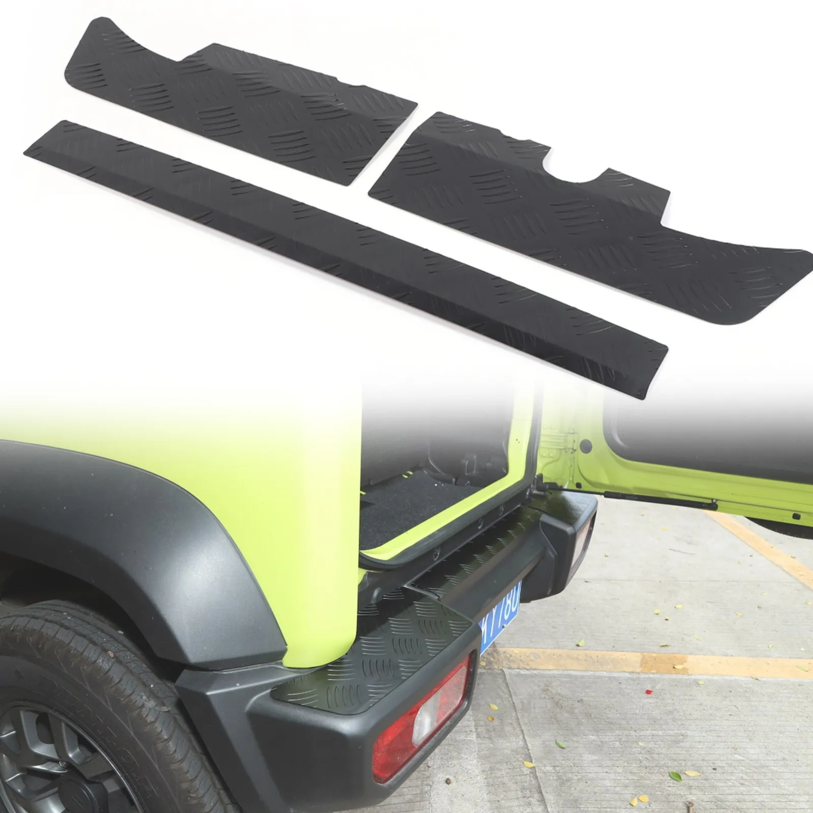 Artudatech Black Alloy Rear Bumper Protector Guard Panel Trim For Suzuki Jimny 2019 2020 2021 2022 2023