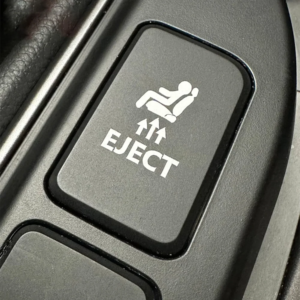 Autocollants en vinyle imperméables en forme de bouton d'éjection factice, autocollants amusants, accessoires de décoration intérieure de voiture