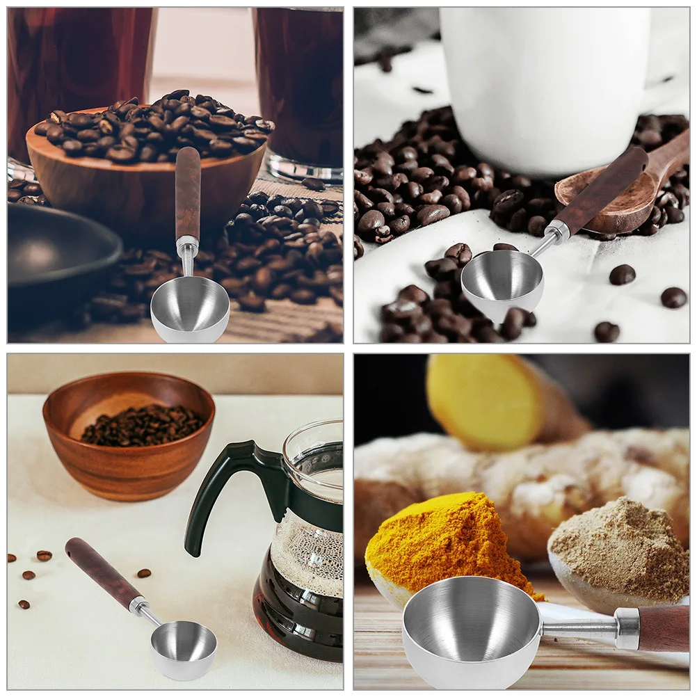 

Wooden Handle Wax Seal Spoon Melting Coffee Bean Measuring Spoon Portable Wax Scoop for Sealing Tools