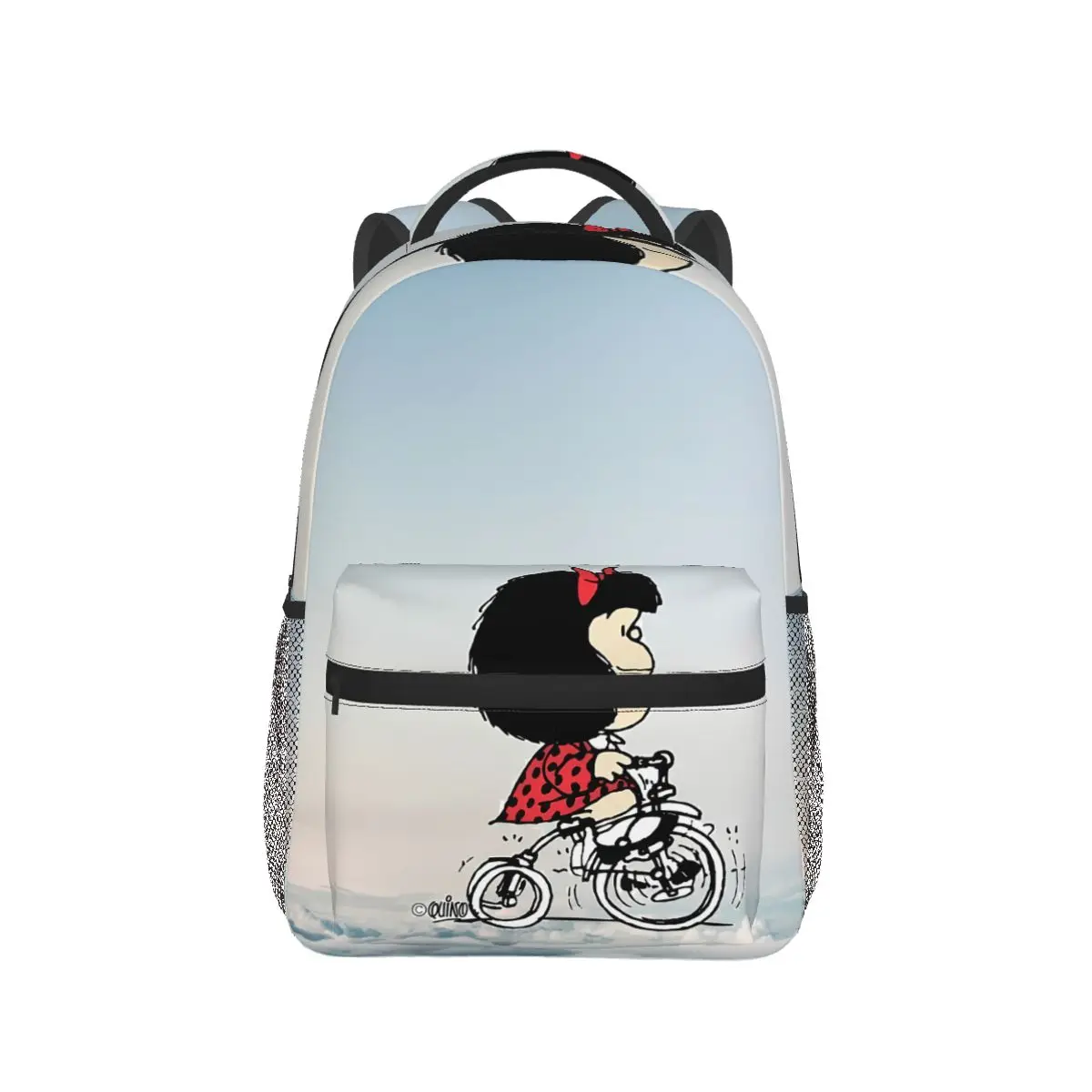 By Bike Backpacks Casual Portable Bags Anime Mafalda School Bag Students Gifts