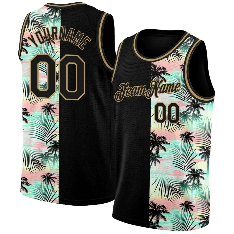 Color Block Customized Name Numbers Pattern Tank Tops Men Basketball Jerseys 3D Printed Tees Summer Loose Sport O-Neck Vest Tops