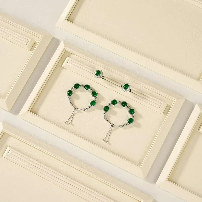 

High-end Jewelry Display Tray Retail Counter Inspection Tray Jade Jewelry Gold and Silver Accessories Display Tray