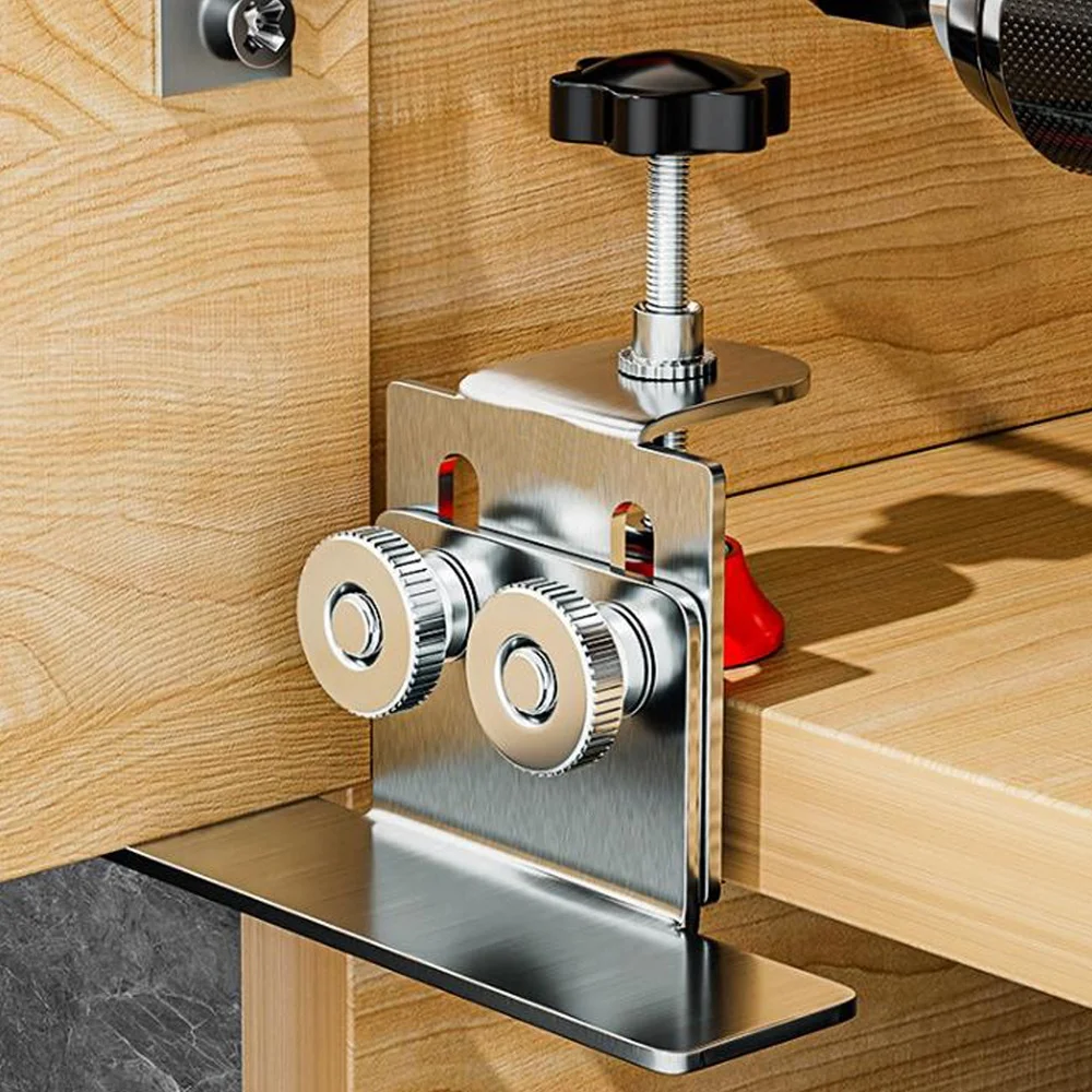 

New Cabinets Frame Jig Woodworking Cabinet Door Mounting Positioner Adjustable Stainless Steel Cabinet Door Mounting Clamp
