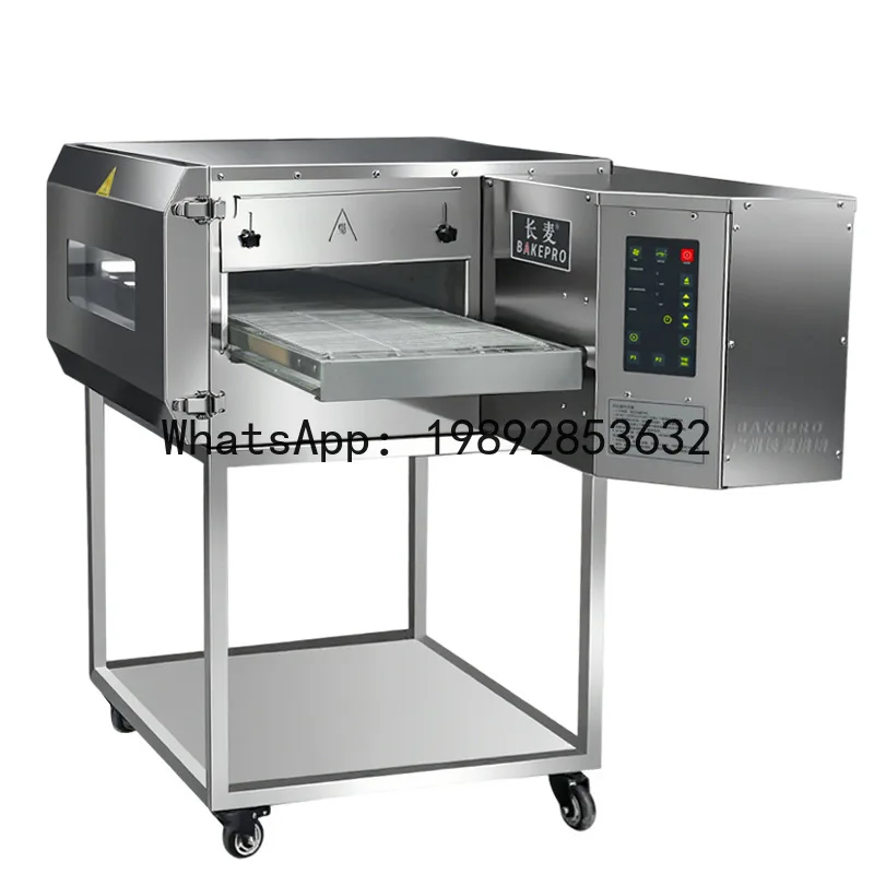 Chain pizza oven stall store hot air circulation electric oven crawler type