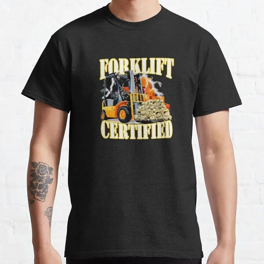 Forklift Driver Funny Forklift Tee Unisex Classic T-Shirt Anime Graphic T-shirts Vintage High Quality 100%Cotton