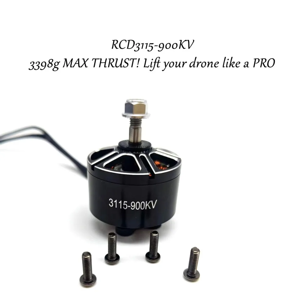 

4pcs RCD3115-900KV Brushless Motor 14 Pole 37.5mm Rotor for Drone RC Model 112g 3-6S