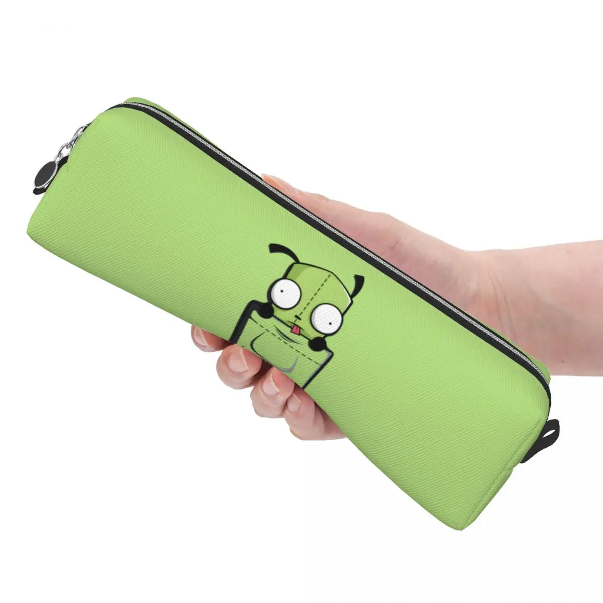 Fun Invaders Zim Cartoon Pencil Cases Pencilcases Pen Box for Student Big Capacity Bags School Supplies Zipper Stationery