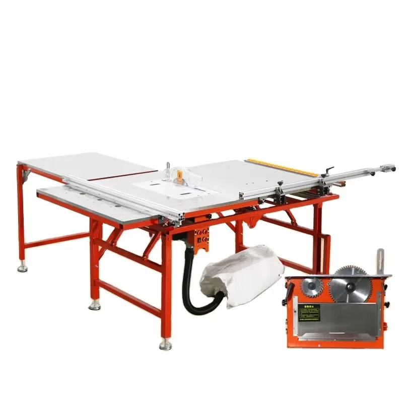

【Factory Price】Dust-free Composite Saw Woodworking All-in-one Machine Saw Table Precision Rail Sliding Table Saw Folding Table