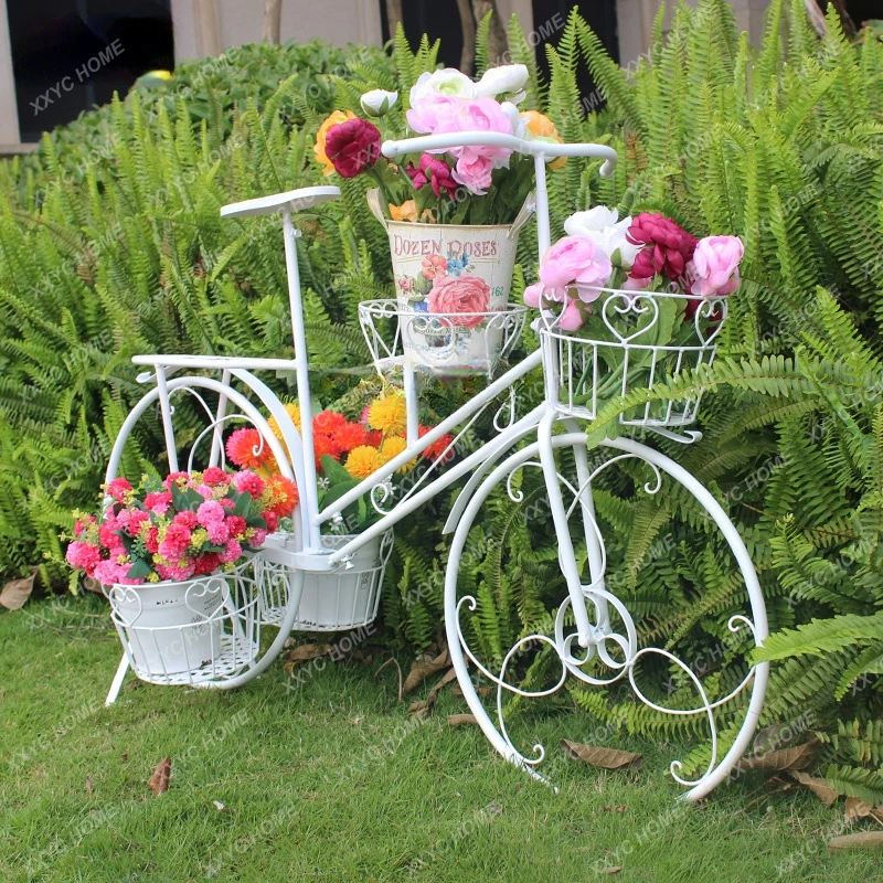 

YJ Outdoor European-Style Wrought Iron Bicycle Balcony Courtyard Shop Window Decoration Decoration