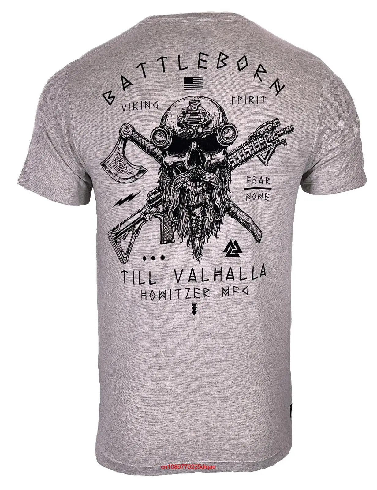 Мужская футболка в стиле Howitzer, длинная или короткая футболка в стиле милитари BATTLEBORN