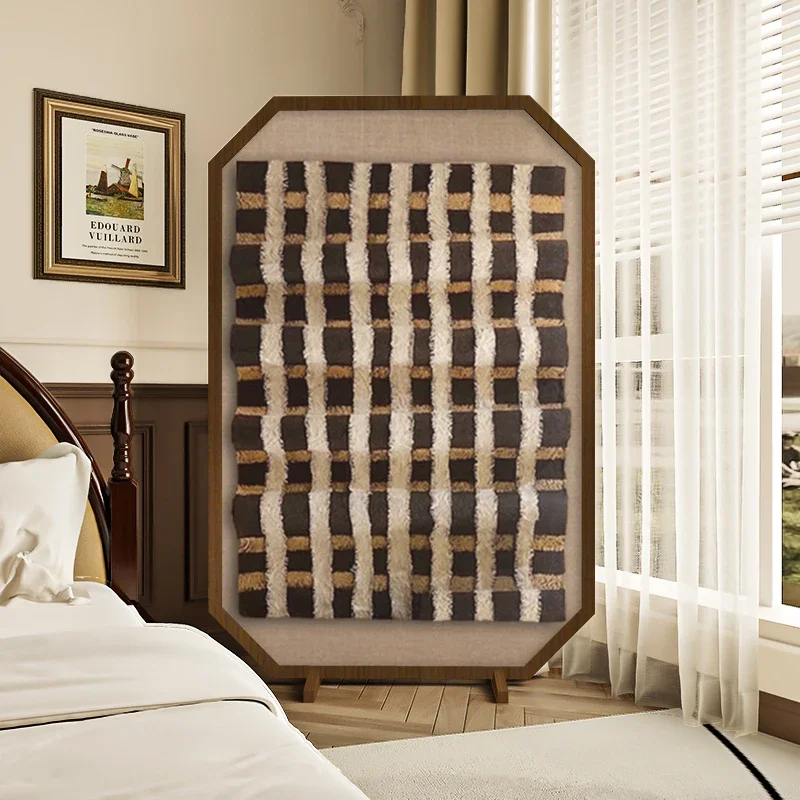 Solid wood mobile screen partition living room entrance block seat screen