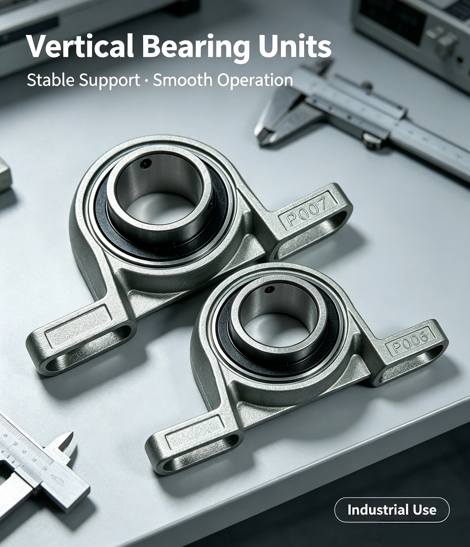 New Aluminum Alloy Pillow Block Bearing Light Weight Vertical Mounted Ball Bearing Unit