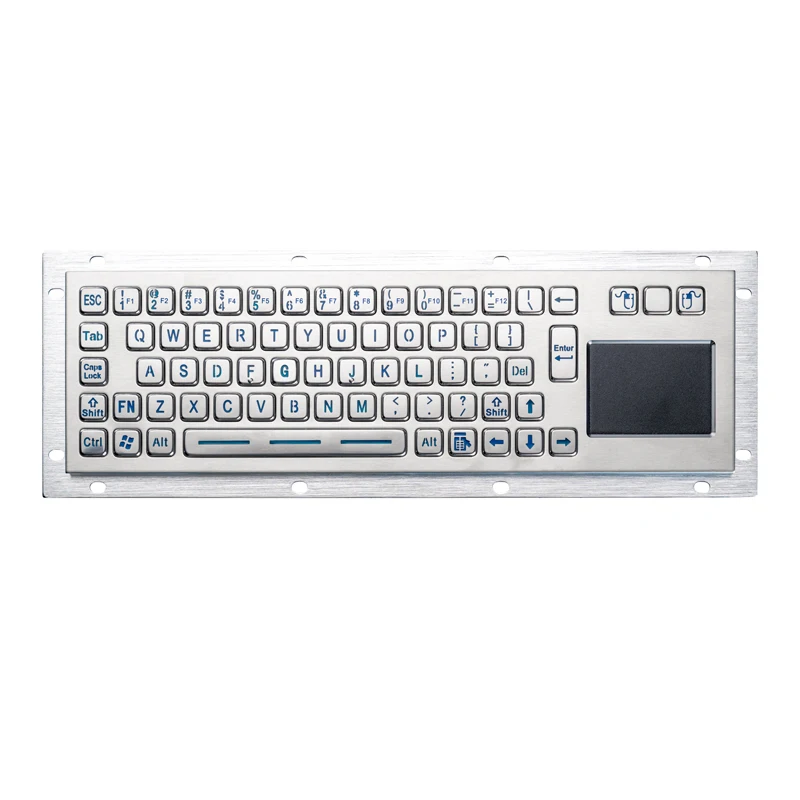 

Metal Industrial Touchpad illuminated Keyboards Brushed Stainless Steel Backlit Keyboard For Kiosks Bank Medical CNC Machine