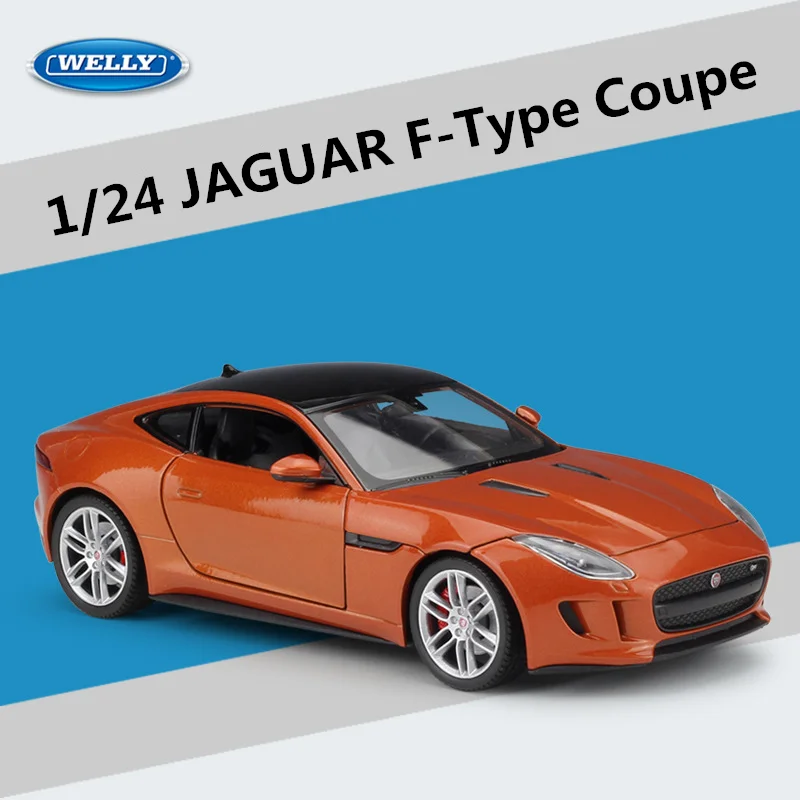 Welly 1:24 JAGUAR F-Type Coupe Alloy Sports Car Model Simulation Diecast Metal Vehicles Car Model Collection Childrens Toy Gifts