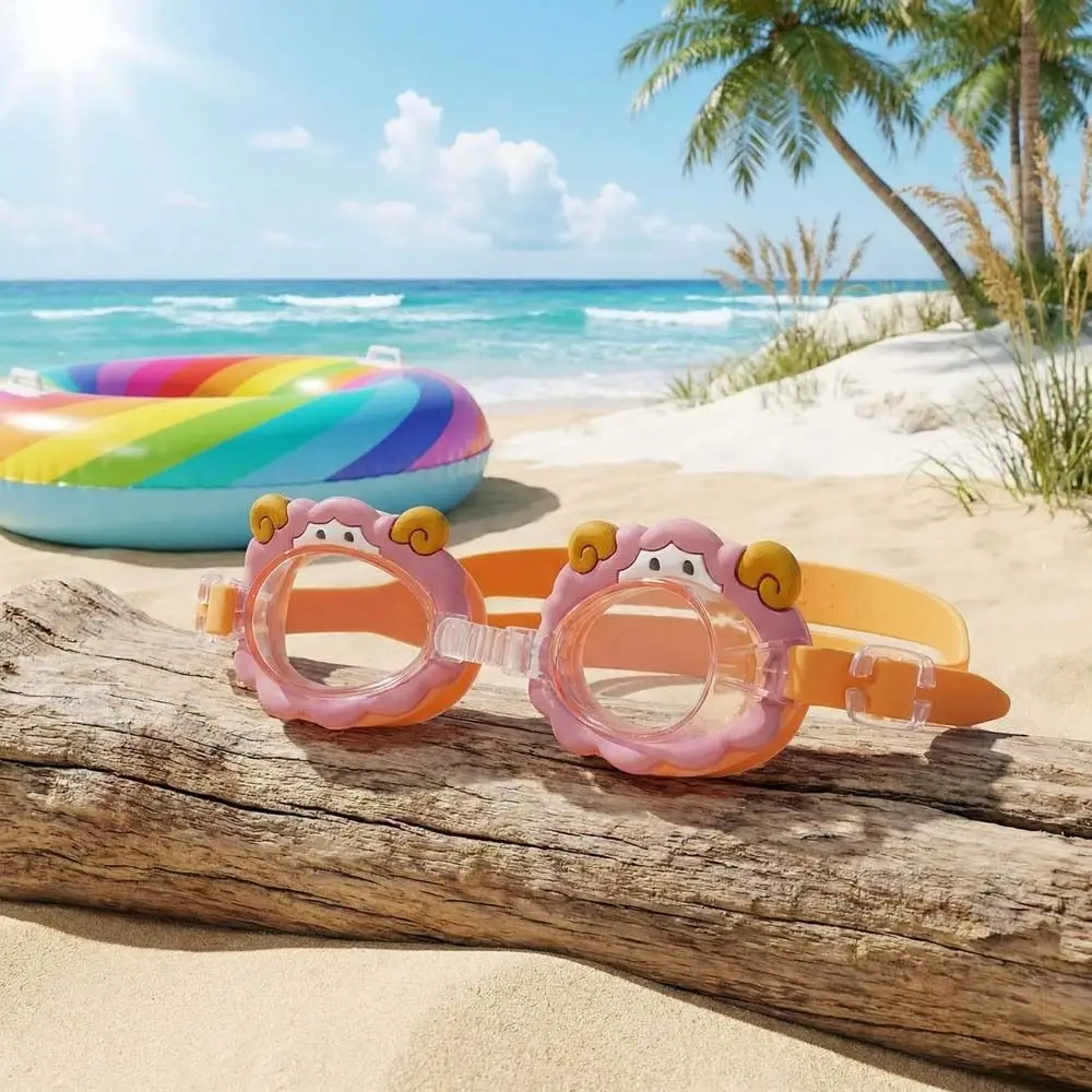 Cartoon Animal Children's Swimming Goggles Adjustable Glasses Strap Waterproof Swimming Goggles HD Vision Cute