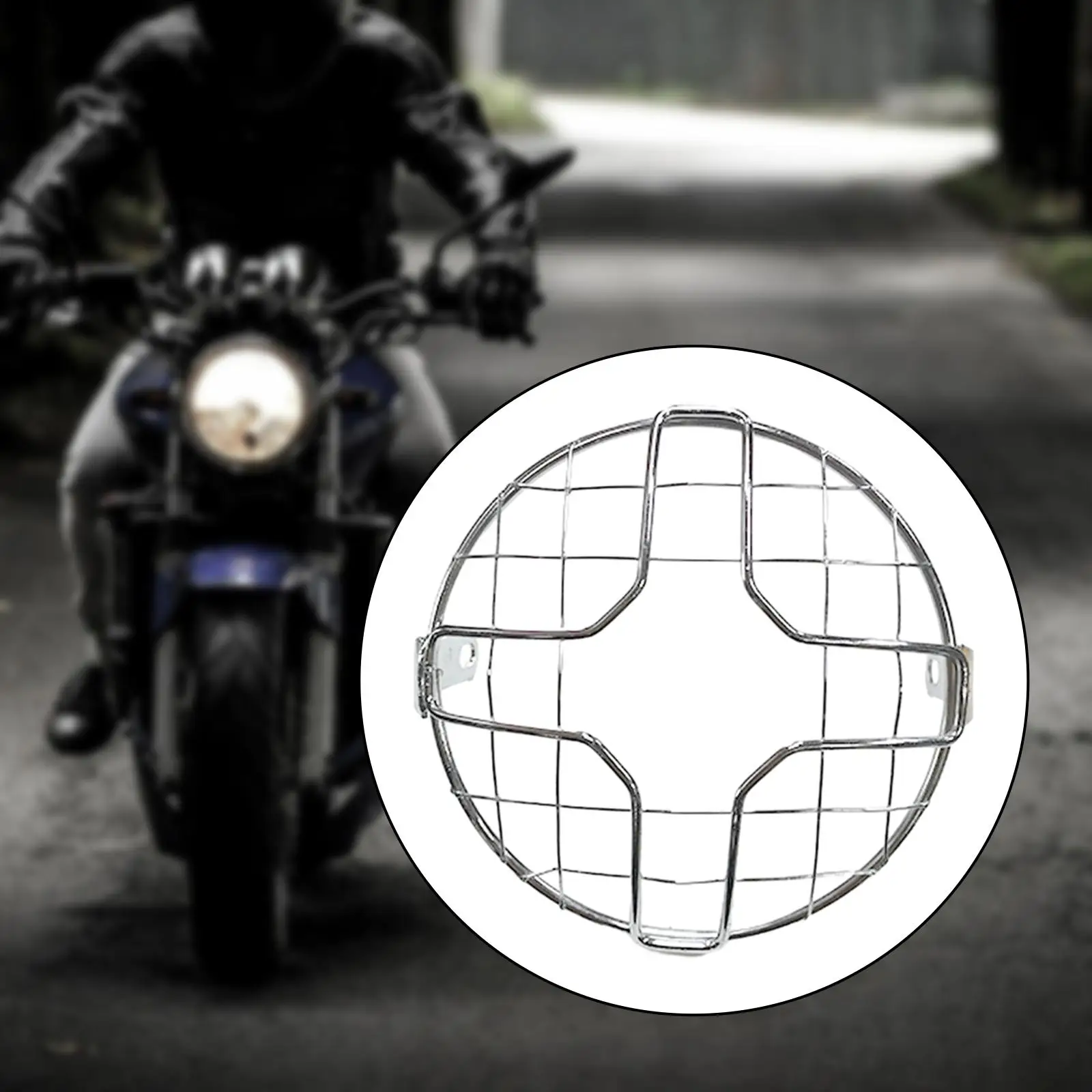 Motorcycle Headlight Grill Guard Accessories Protector Retro Spare Parts for Stable Performance Motorbike Spare Parts
