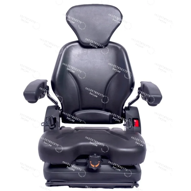 For 48V Forklift Seat with Mechanical Suspension, Wear Resistant PVC Low Profile Design, New Industrial Farm Equipment Seat