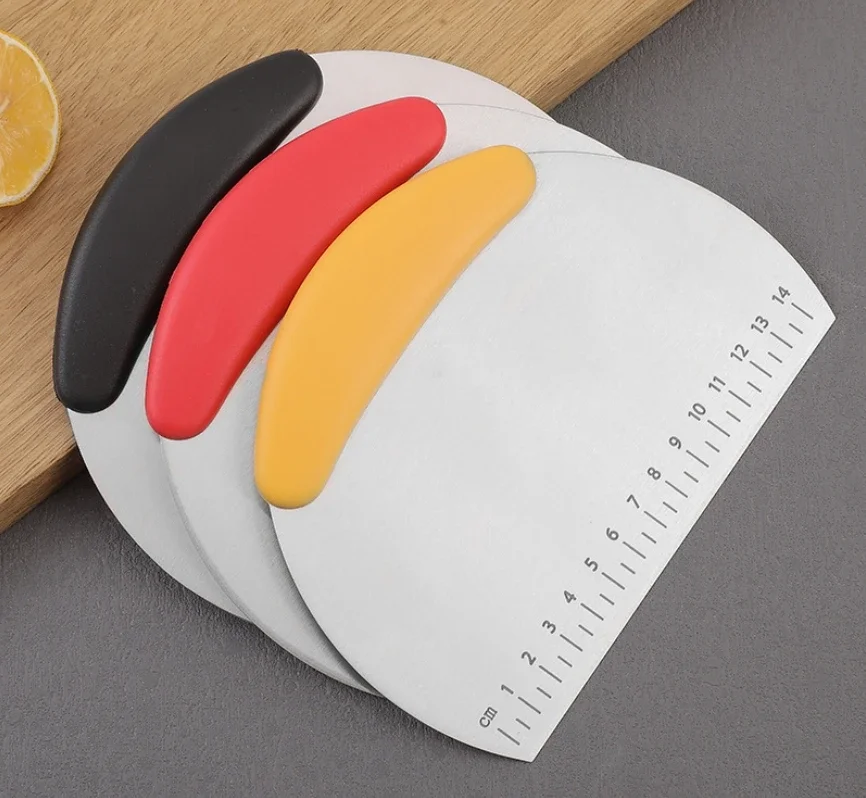 Edelstahl Gebäcks ch neider Mehl Gebäck Schaber Chopper Waage Teig Pizzas ch neider bequemer Griff Küche Backwerk zeuge