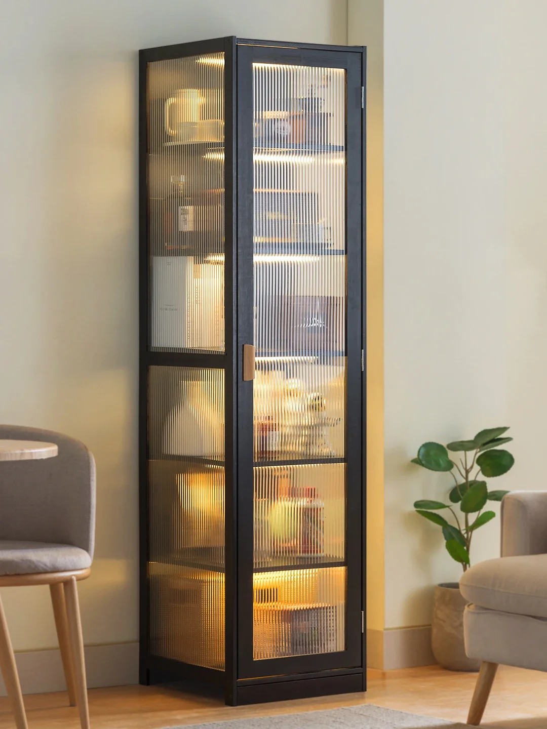 Wine cabinet display cabinet modern simple dining side cabinet Internet celebrity small wine rack European style wall living