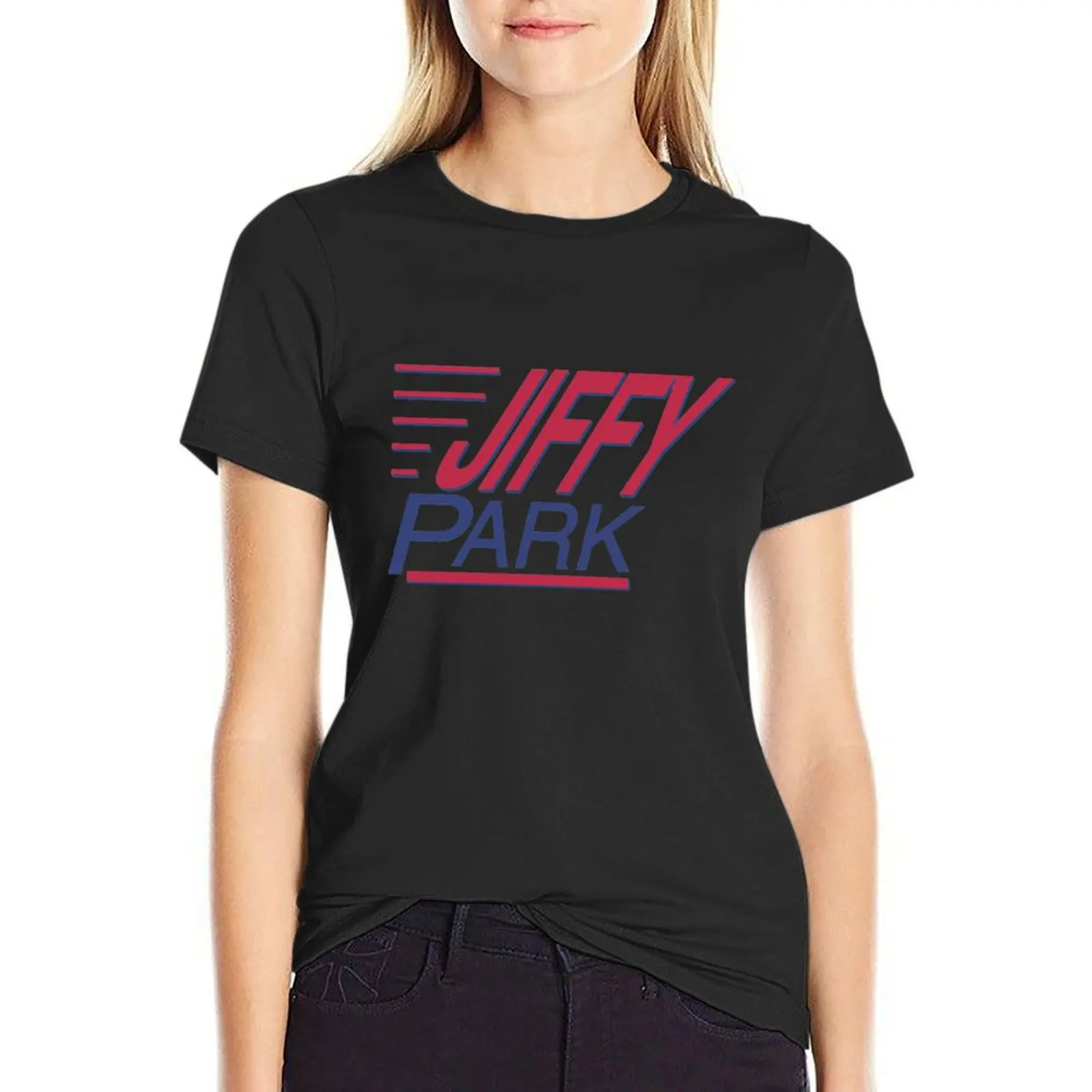 เสื้อยืดลาย kramers Jiffy Park เสื้อยืดน่ารักสำหรับผู้หญิง